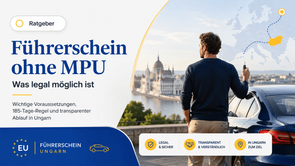 Führerschein ohne MPU: Gibt es einen legalen Weg zurück ans Steuer?