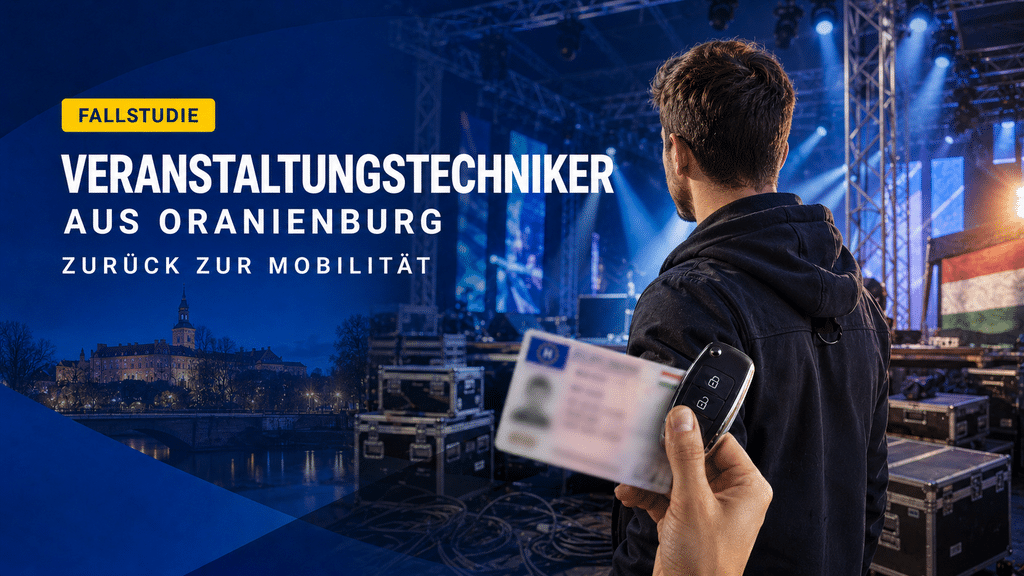 Wie ein Veranstaltungstechniker nach dem Führerscheinverlust neu anfangen will