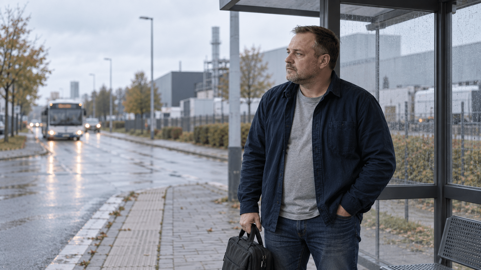 Symbolfigur Markus spricht neben einem Pkw mit einem Fahrlehrer